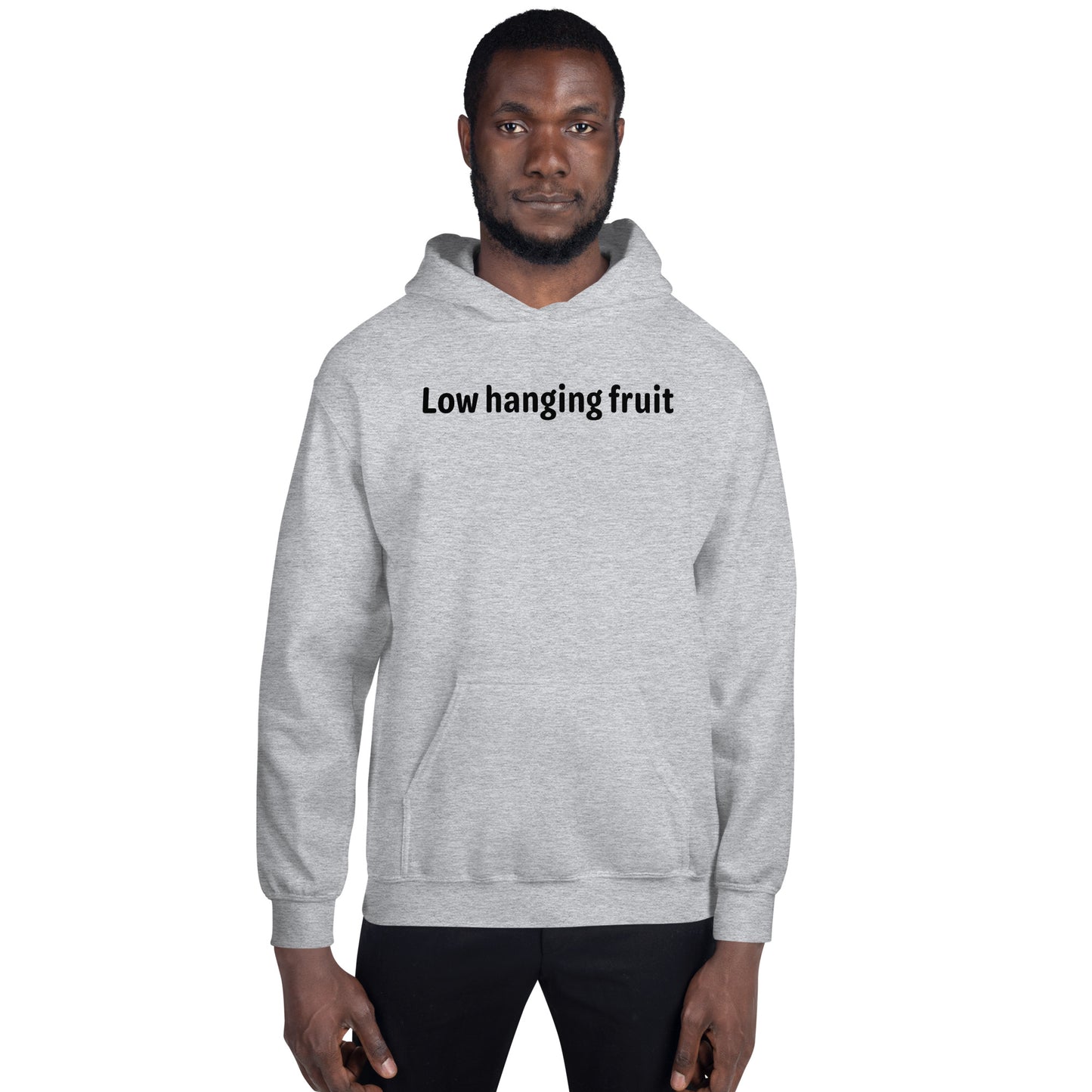 Low hanging fruit - Black Text - Mens Hoodie