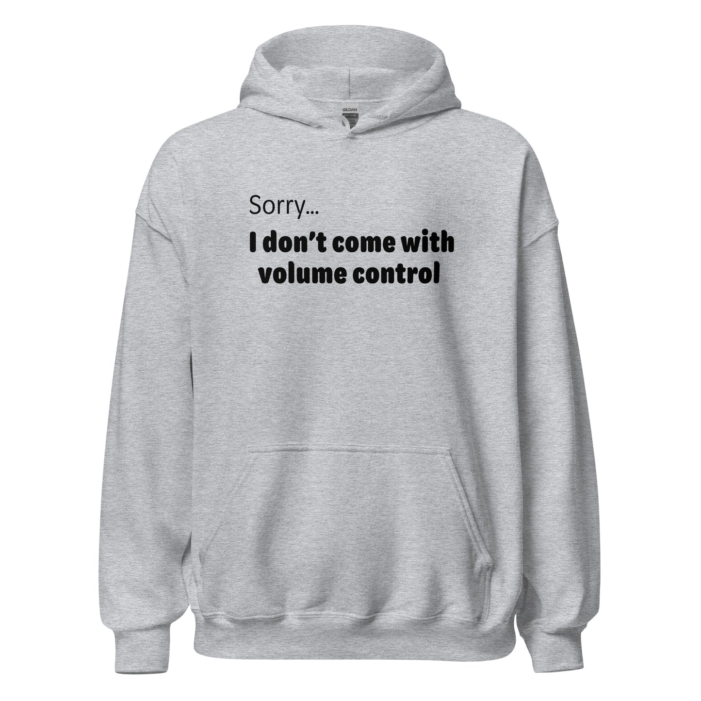 Volume control - Black Text - Mens Hoodie