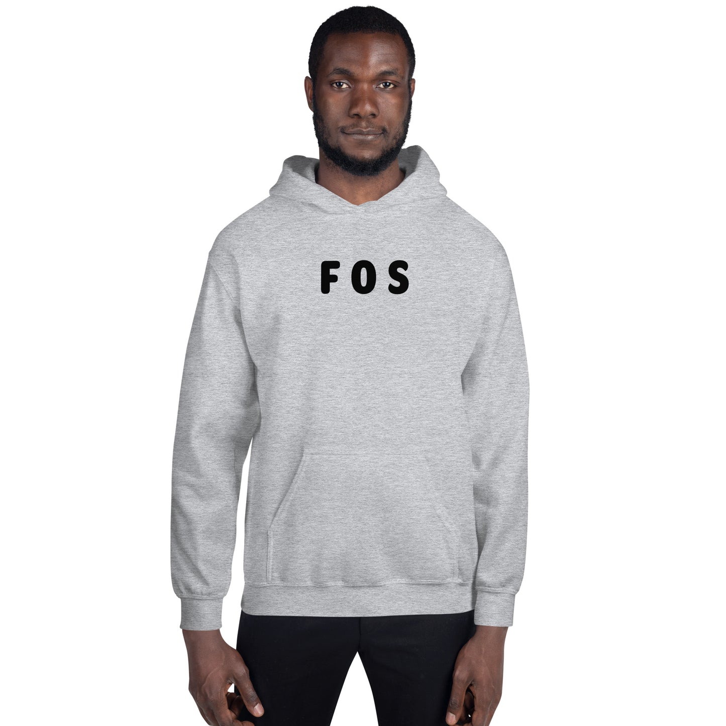 FOS - Black Text - Mens Hoodie