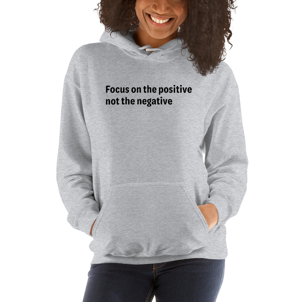 Positive Focus - Black Text - Womens Hoodie