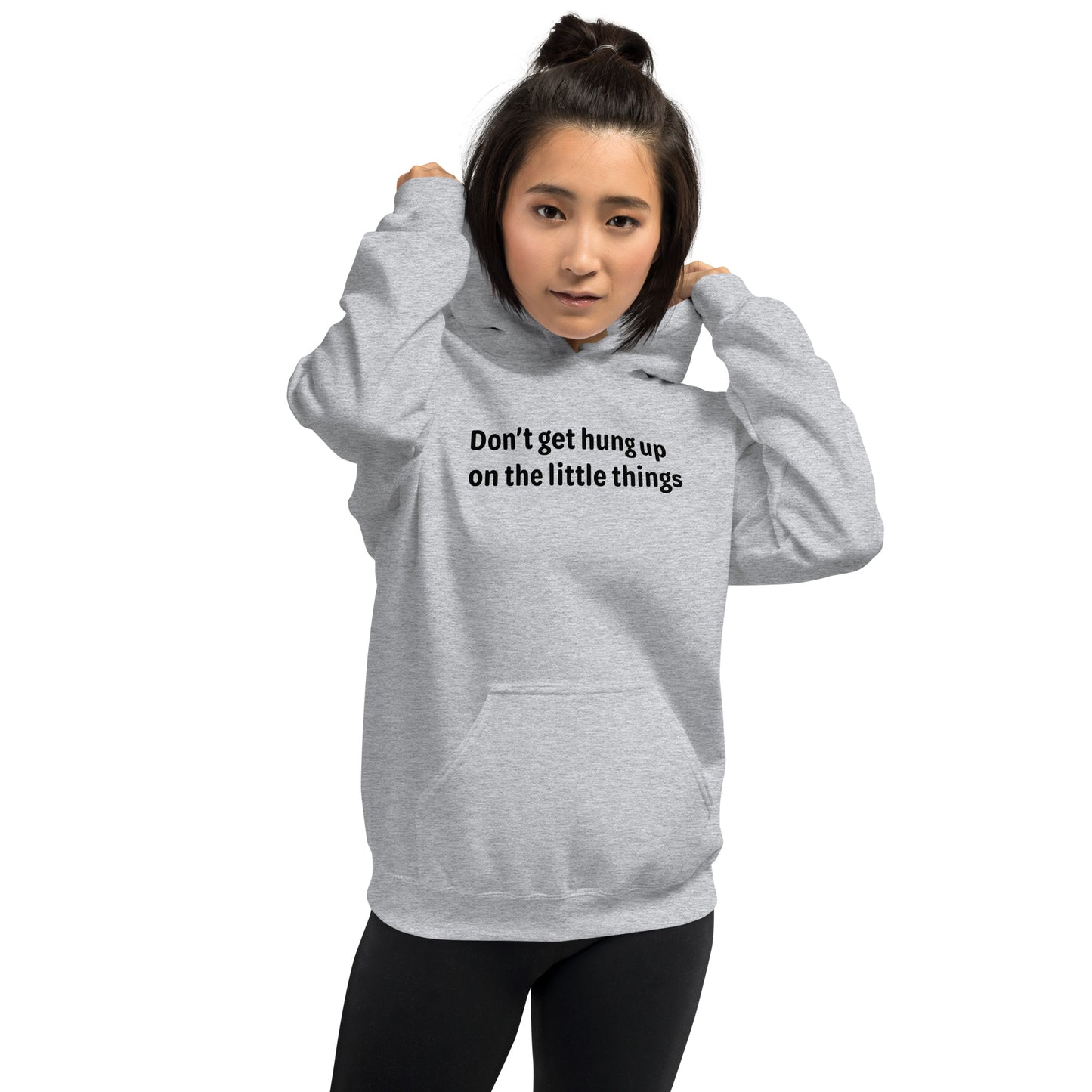 Little things - Black Text - Womens Hoodie