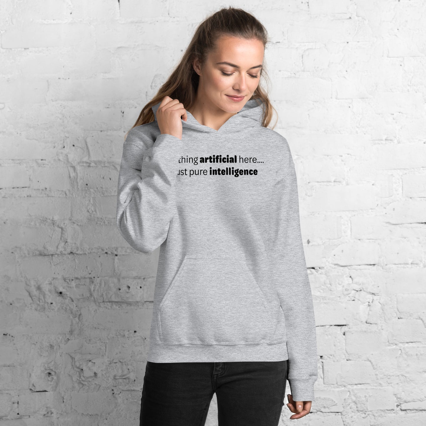 AI - Black Text - Womens Hoodie