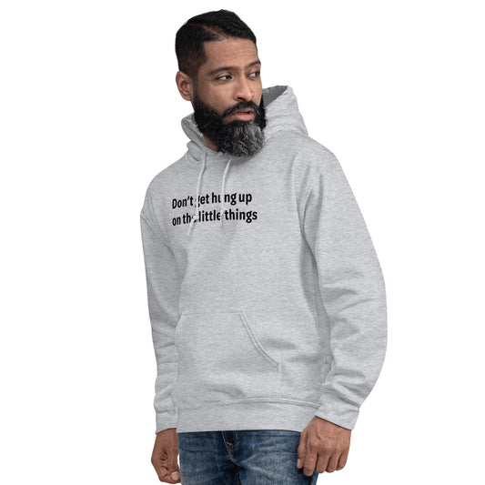 Little things - Black Text - Mens Hoodie