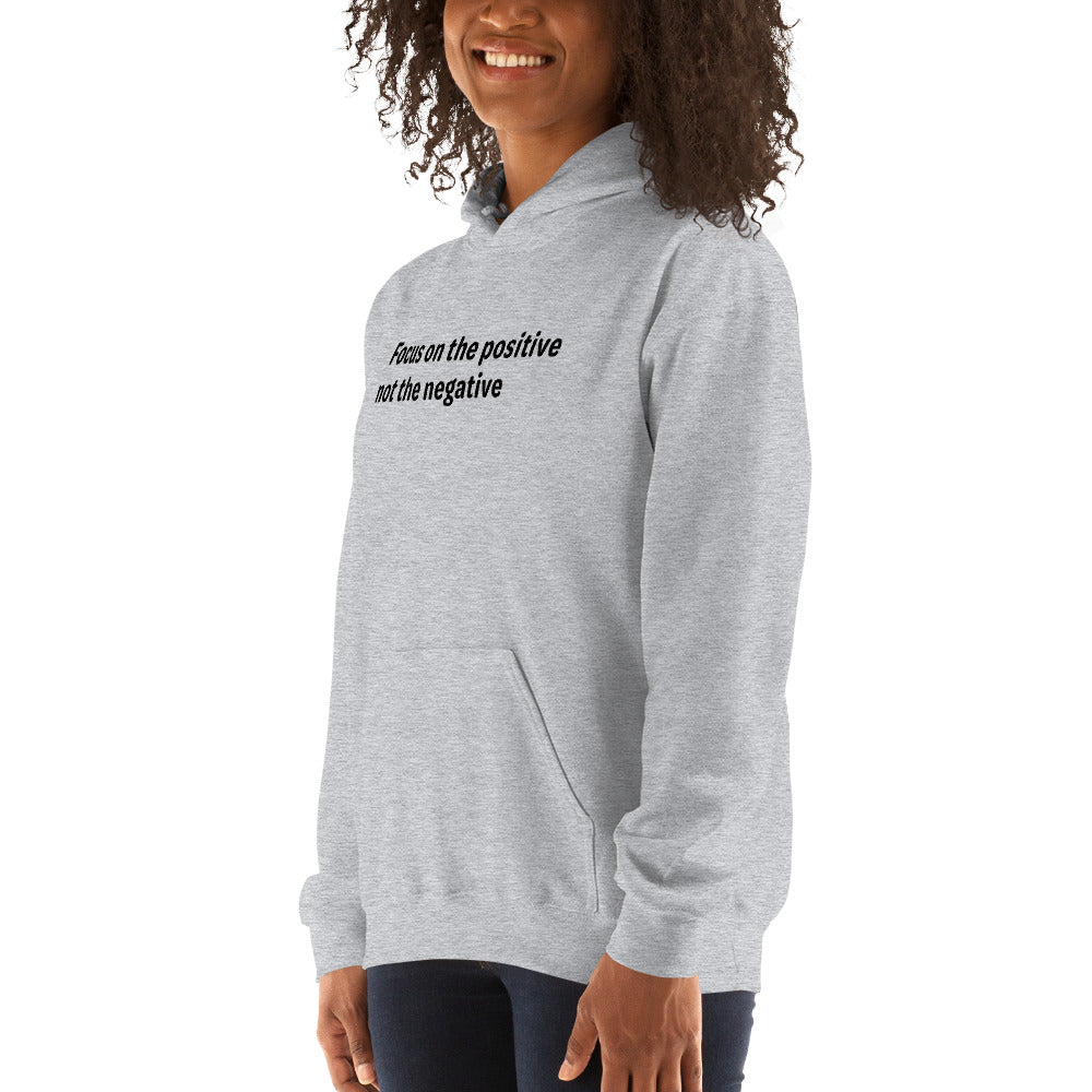 Positive Focus - Black Text - Womens Hoodie