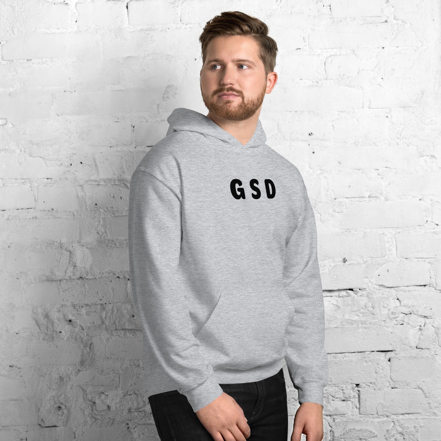 GSD - Black Text - Mens Hoodie