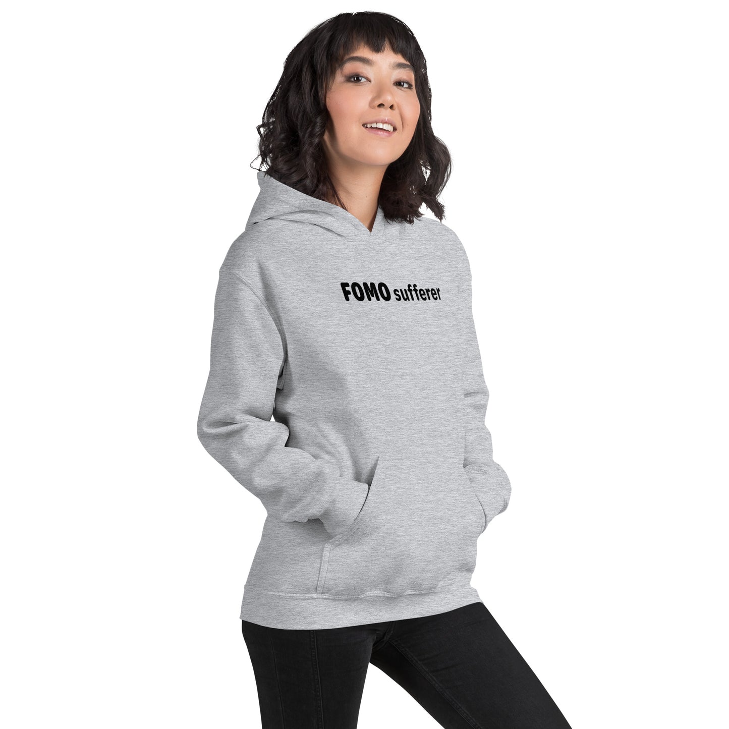 FOMO Sufferer - Black Text - Womens Hoodie