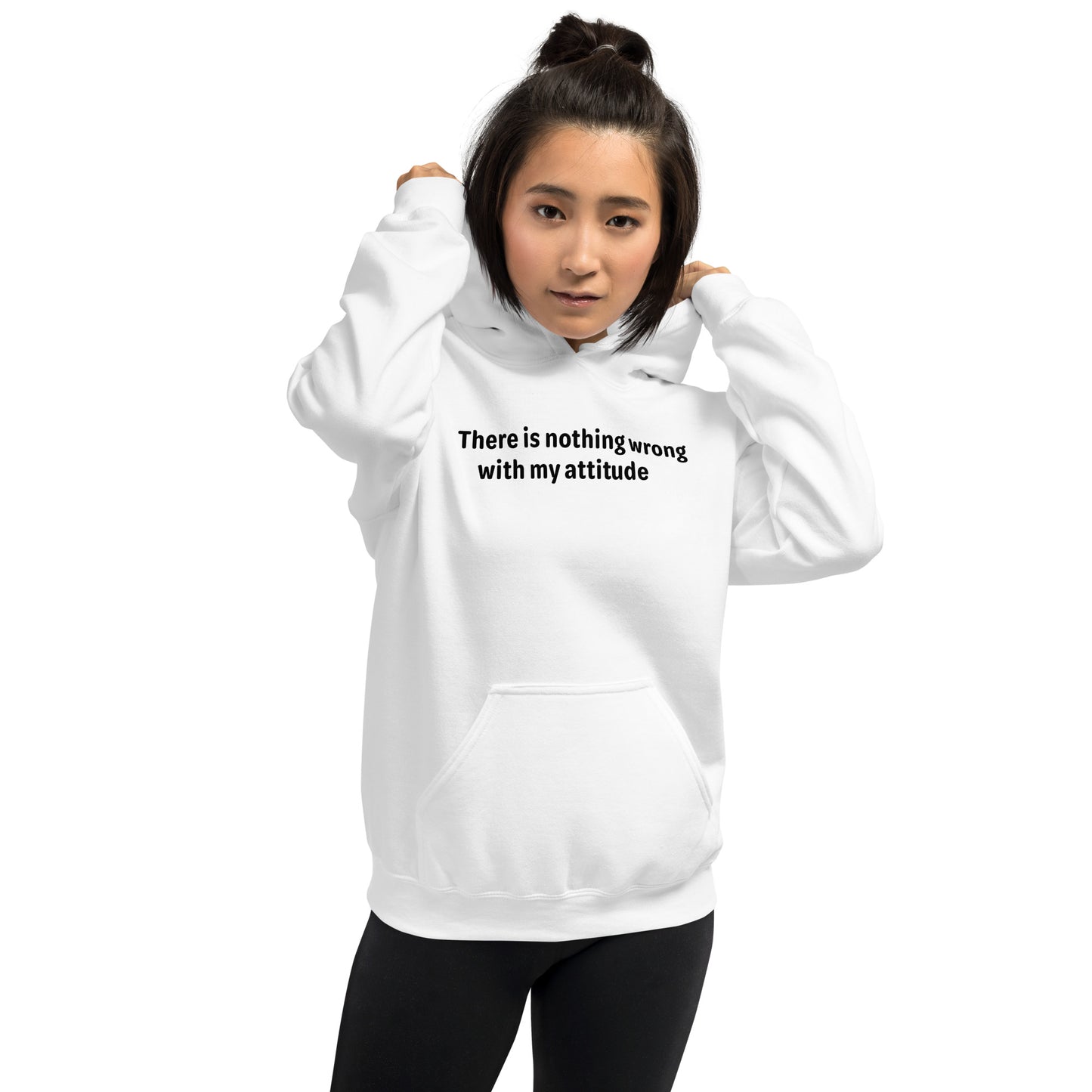 Attitude - Black Text - Womens Hoodie