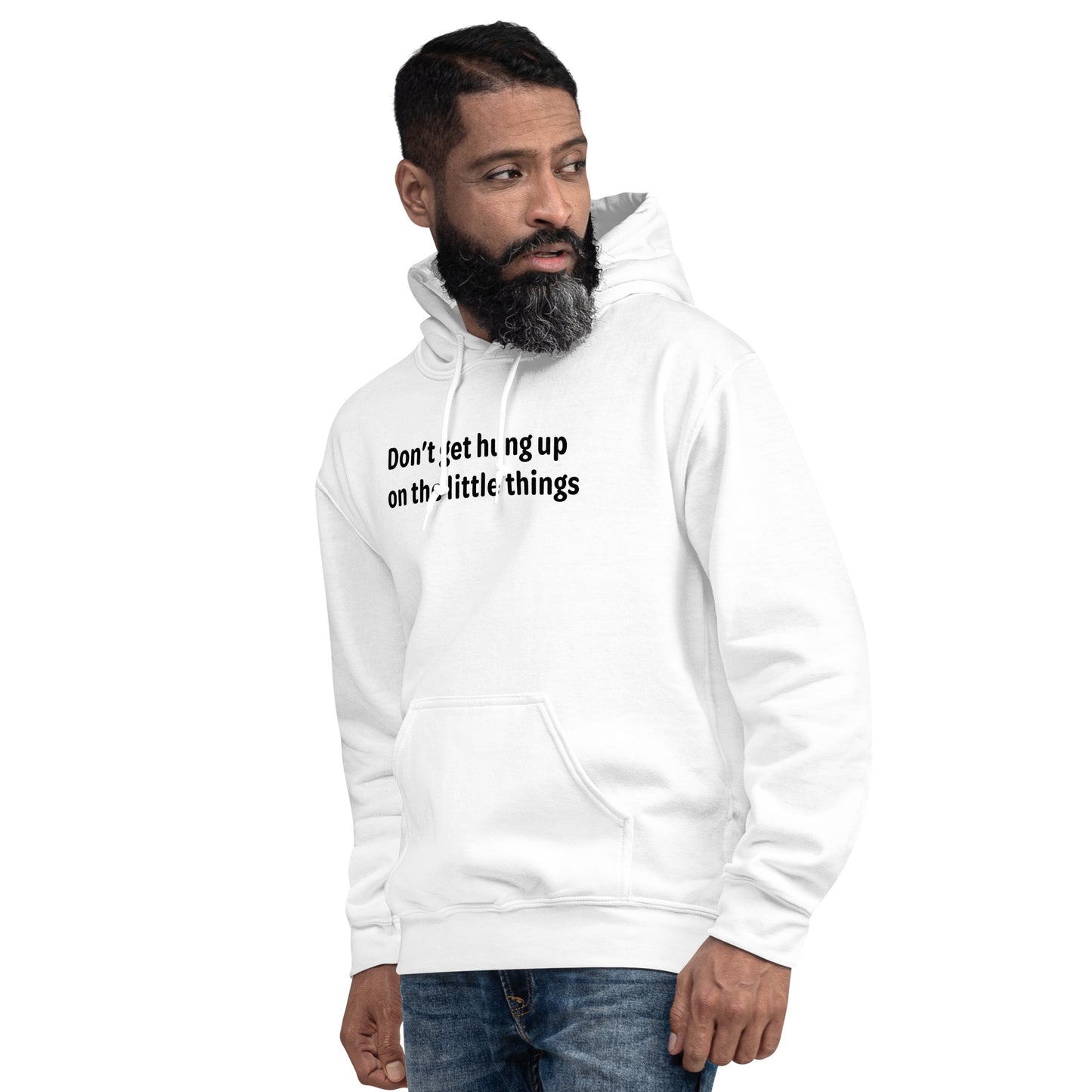 Little things - Black Text - Mens Hoodie