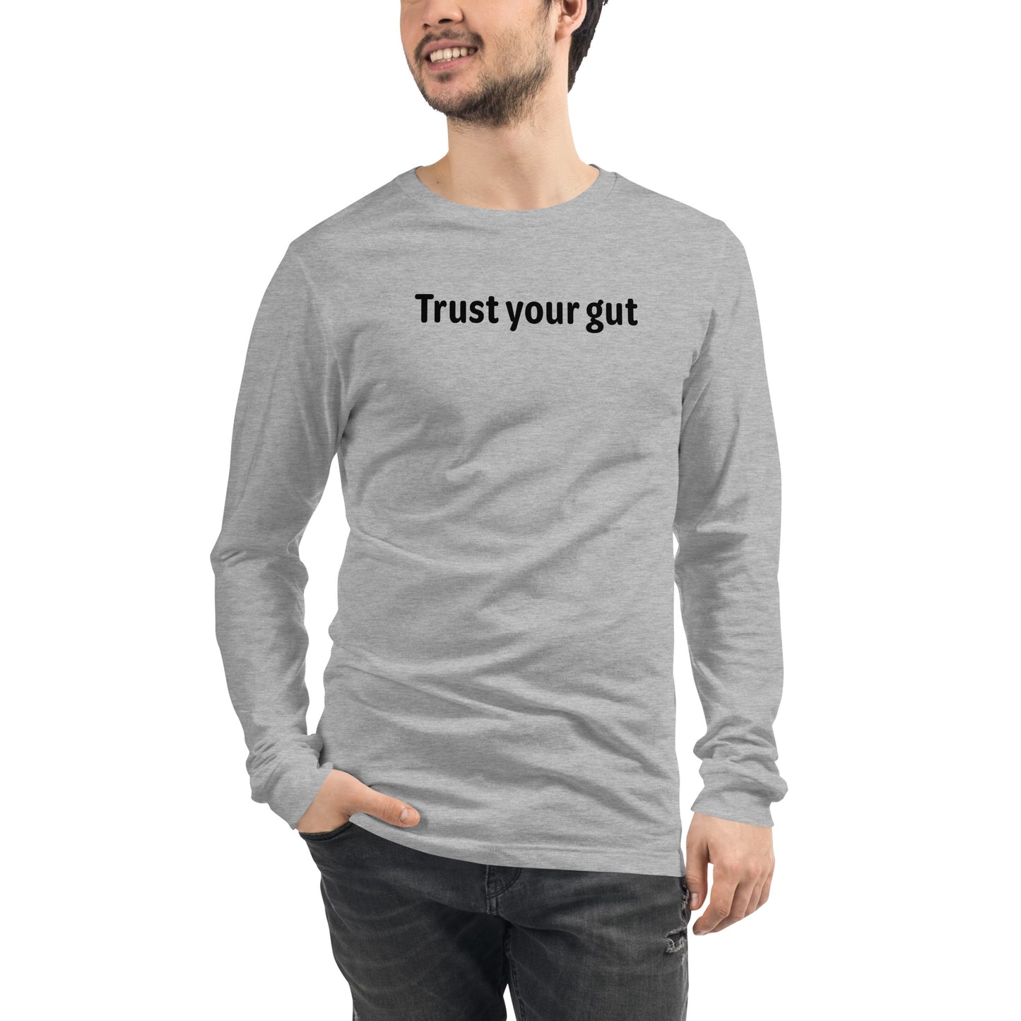 Trust your gut - Black text - Mens Long Sleeve Tee