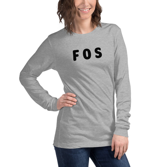 FOS - Black text - Womens Long Sleeve Tee