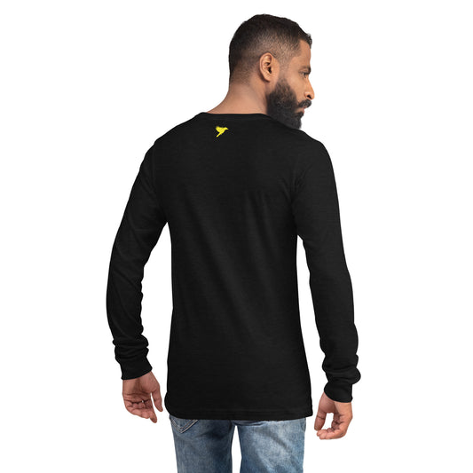 Fashion is pain - Yellow text - Mens Long Sleeve Tee