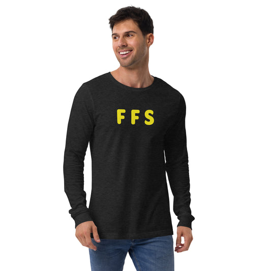 FFS - Yellow text - Mens Long Sleeve Tee