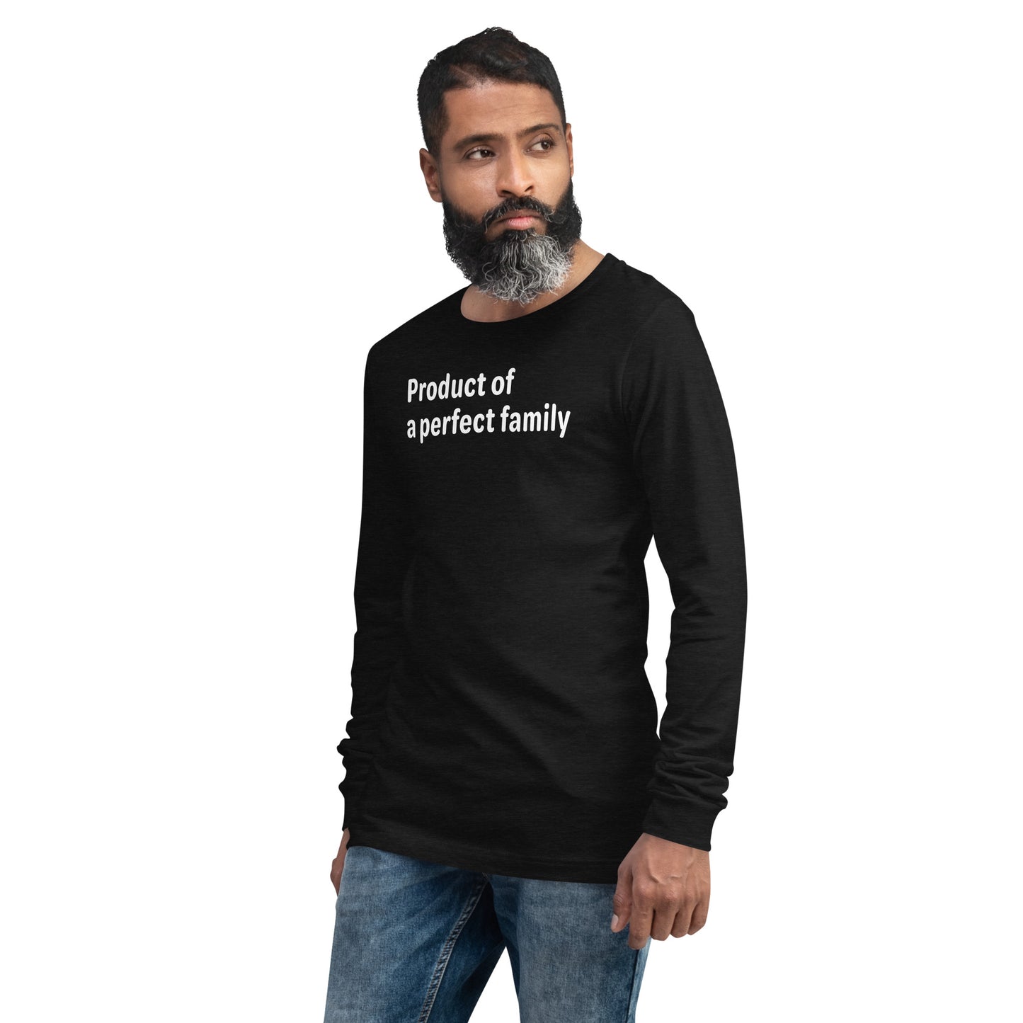 Product of - White text - Mens Long Sleeve Tee