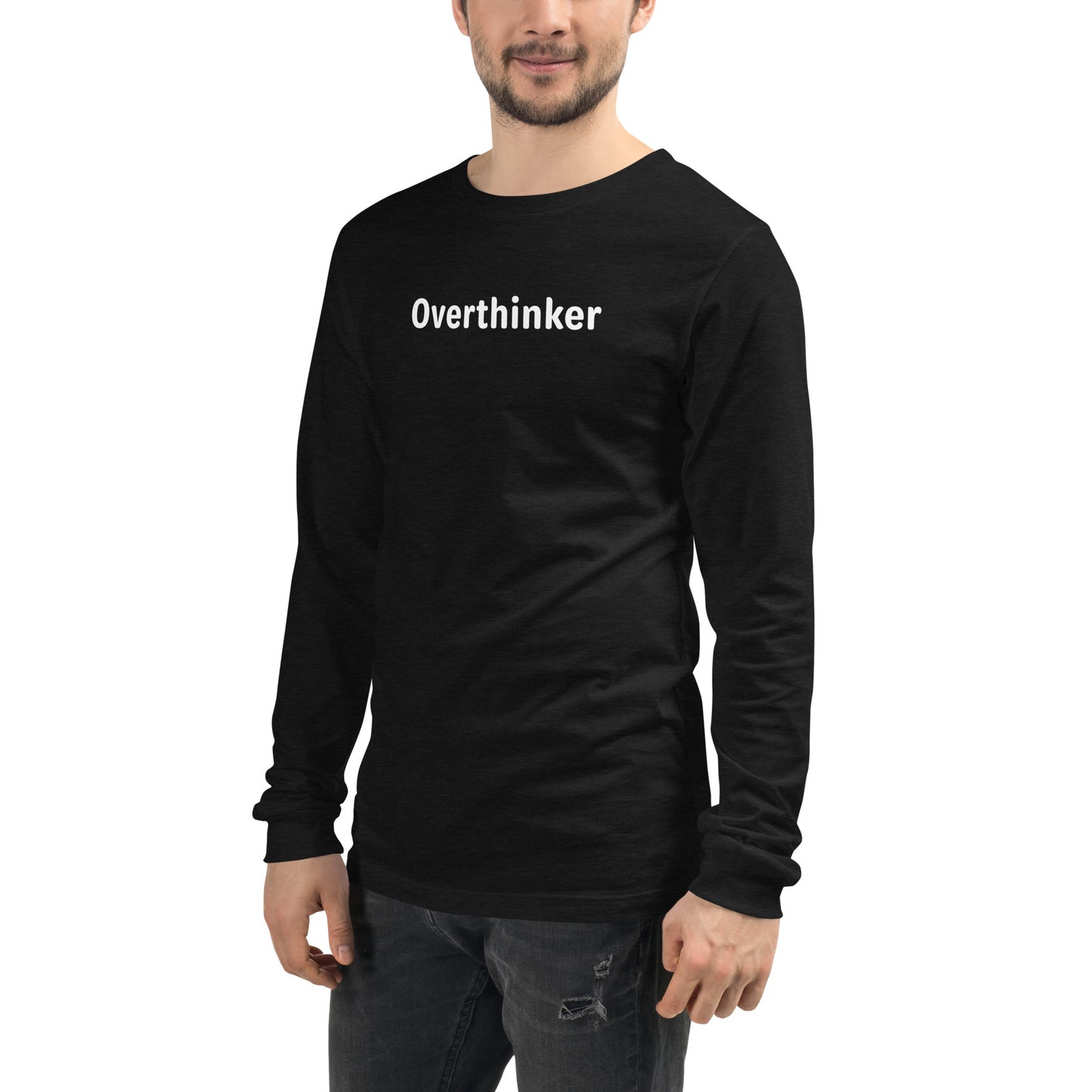 Overthinker - White text - Mens Long Sleeve Tee