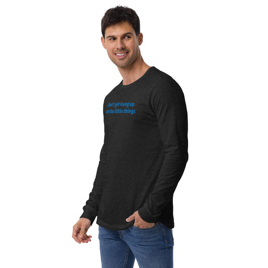 Little things - Blue text - Mens Long Sleeve Tee