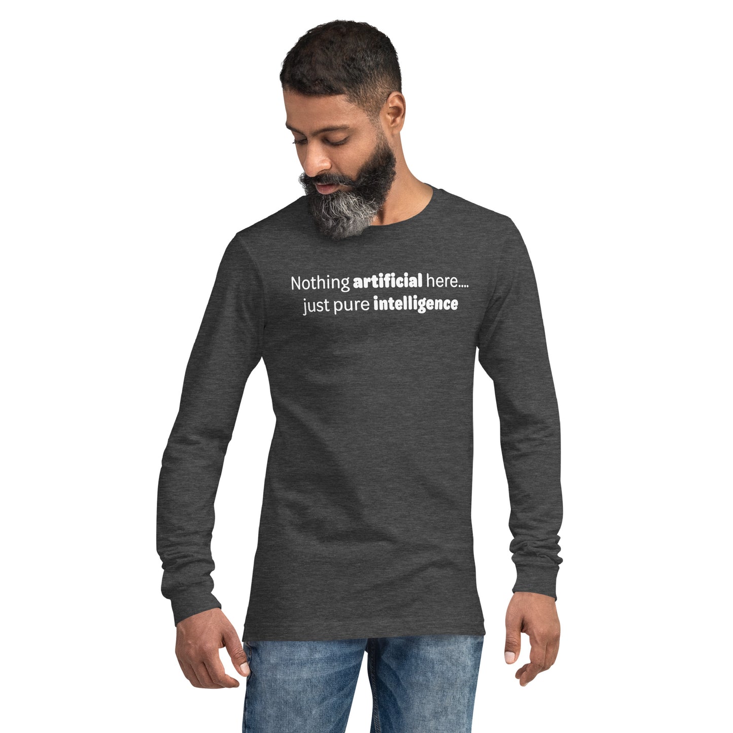 AI - White text - Mens Long Sleeve Tee