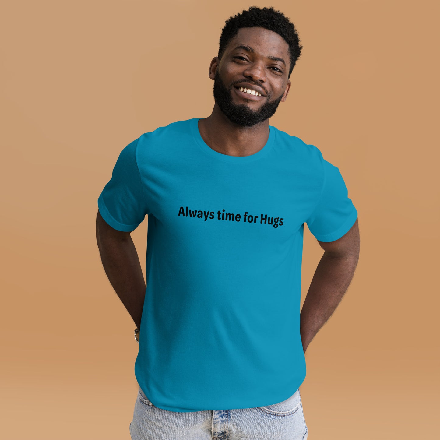 Always time for hugs - Black Text - Mens T-Shirt