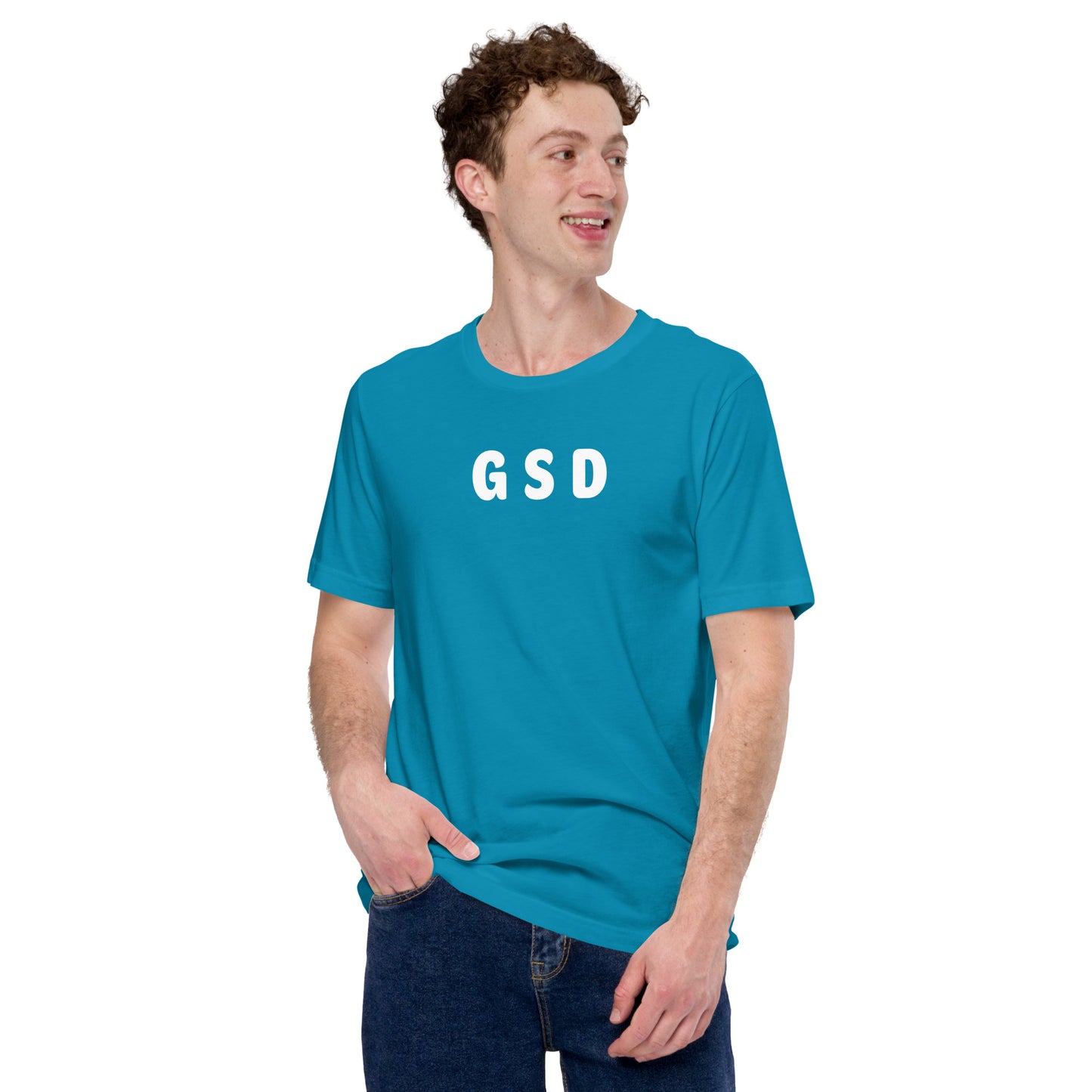 GSD - White Text - Mens T-shirt