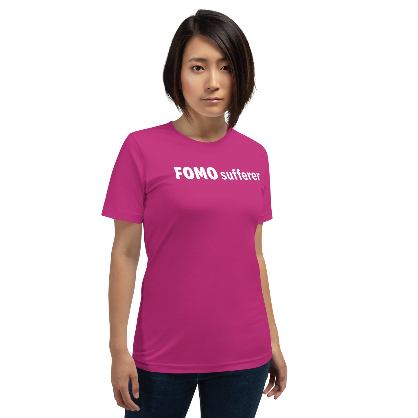 FOMO sufferer - White Text - Womens T-Shirt