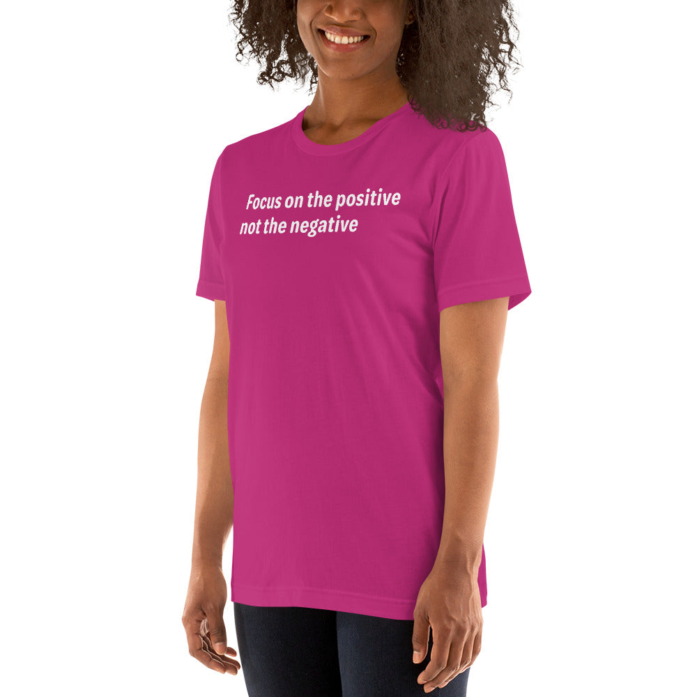 Positive Focus - White Text - Womens T-Shirt