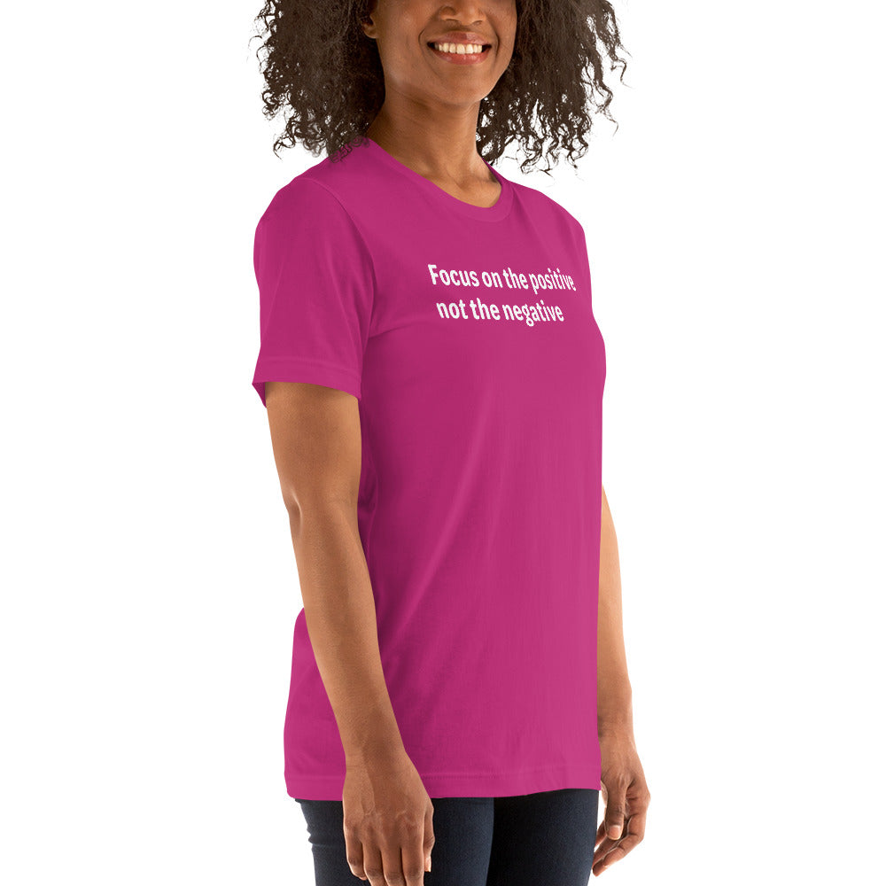 Positive Focus - White Text - Womens T-Shirt