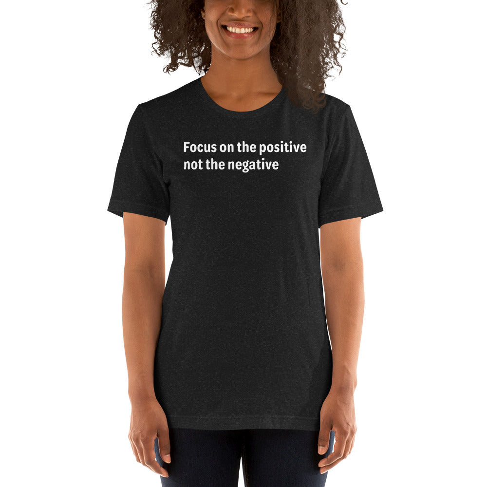 Positive Focus - White Text - Womens T-Shirt