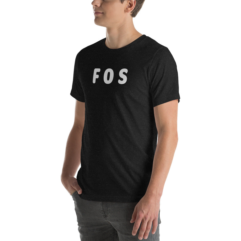 FOS - White Text - Mens T-Shirt