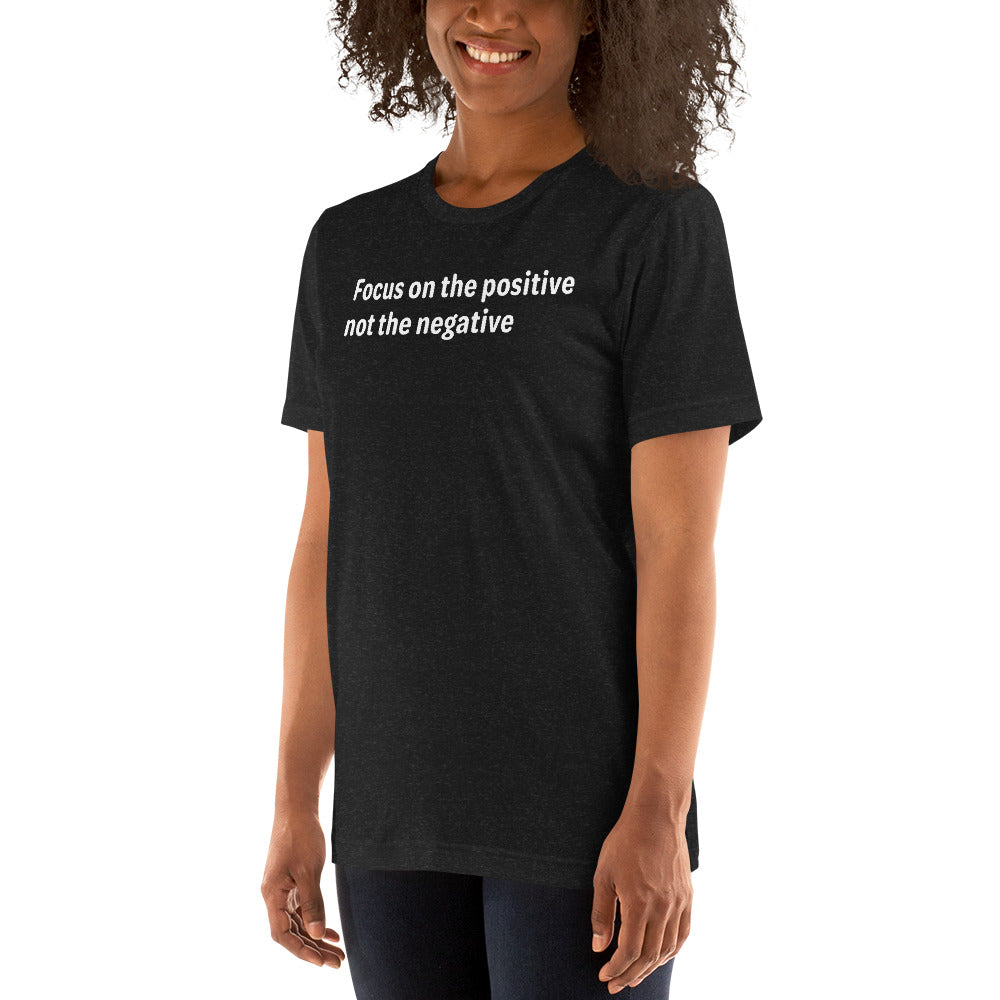 Positive Focus - White Text - Womens T-Shirt