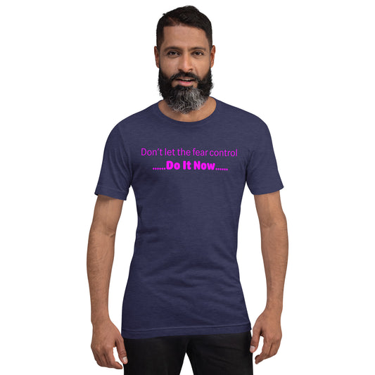 Fear - Magenta Text - Mens T-Shirt