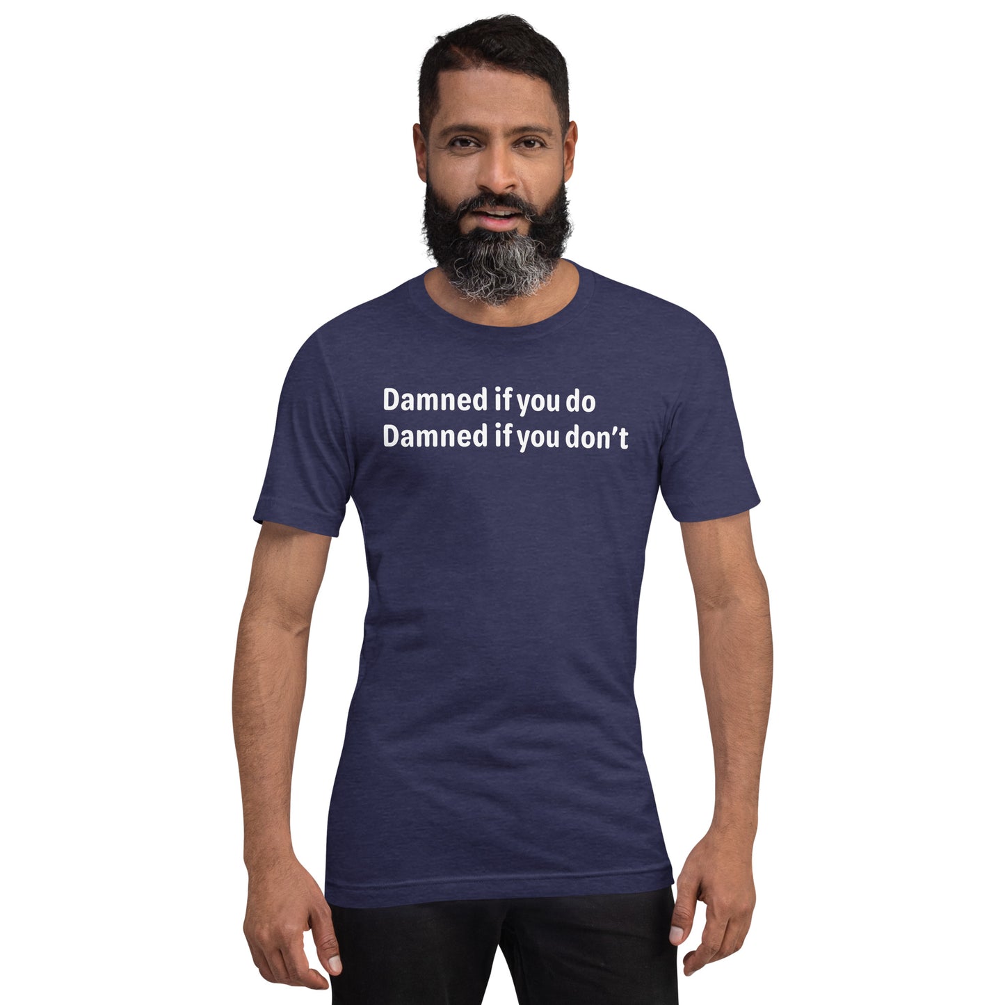 Damned - White Text - Mens T-Shirt