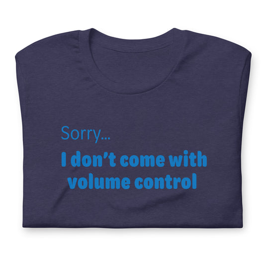 Volume control - Blue Text - Mens T-Shirt