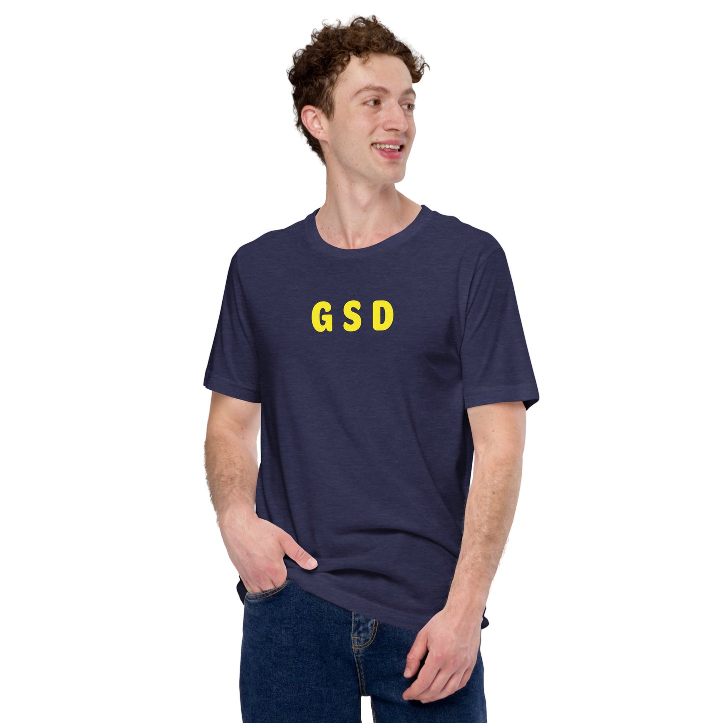 GSD - Yellow Text - Mens T-shirt