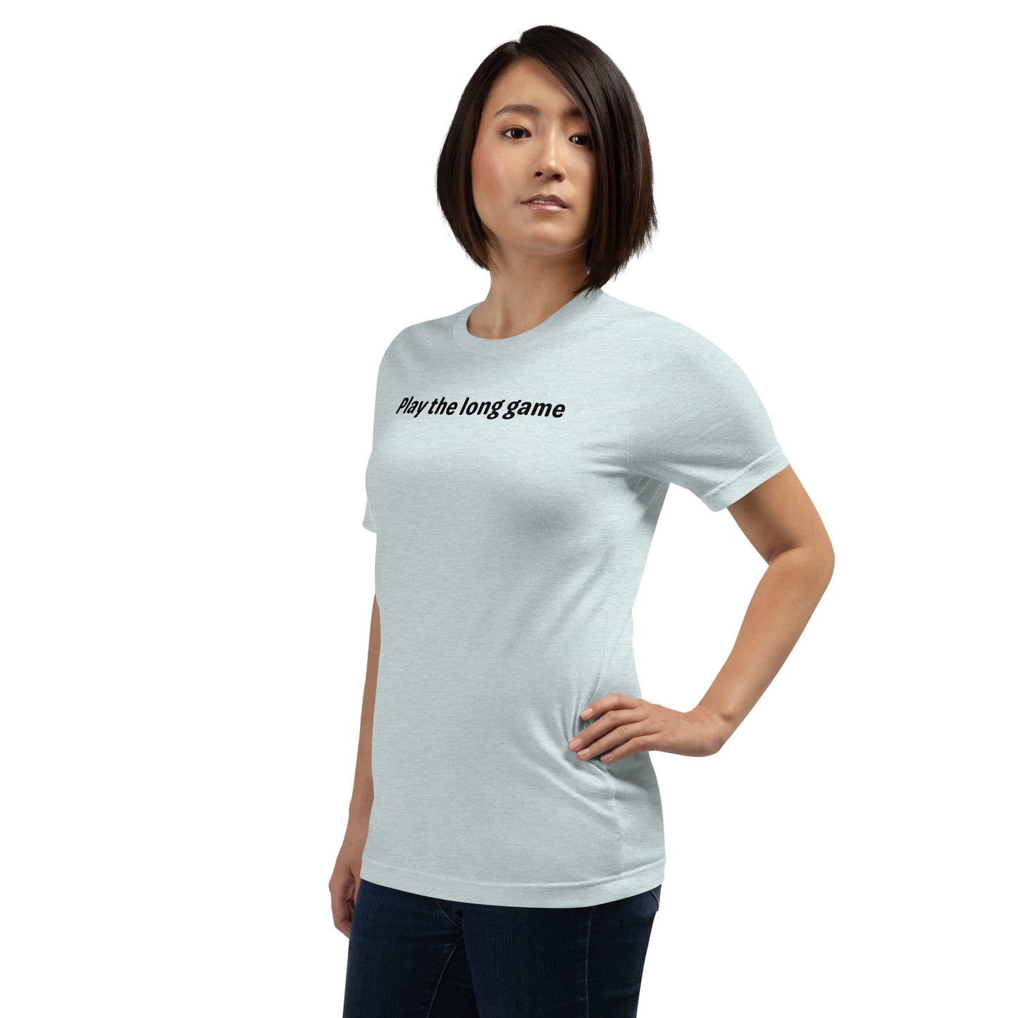 Play the long game - Black Text - Womens T-Shirt