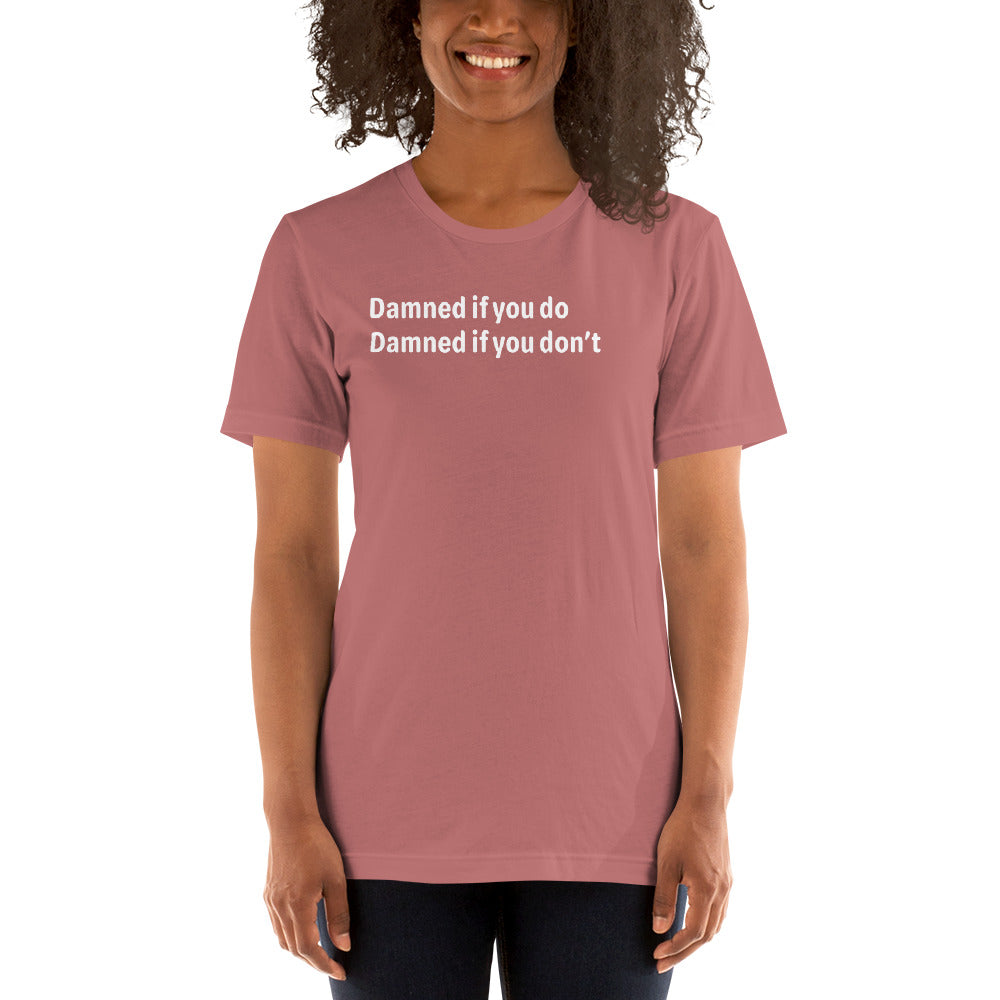 Damned - White Text - Womens T-Shirt