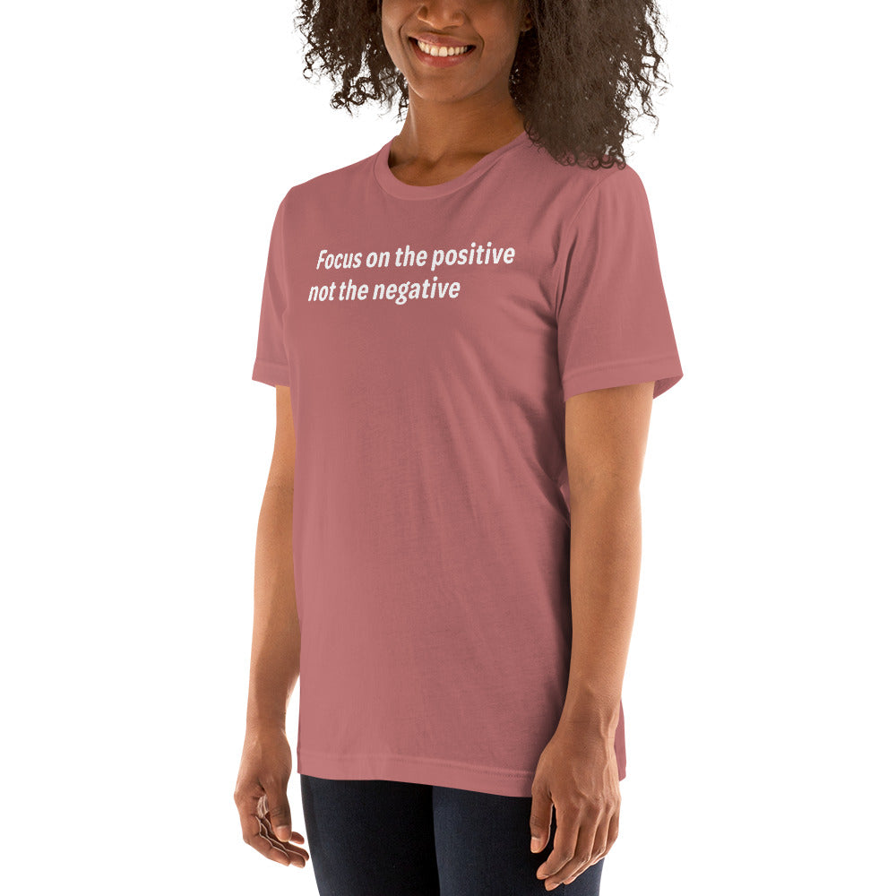 Positive Focus - White Text - Womens T-Shirt