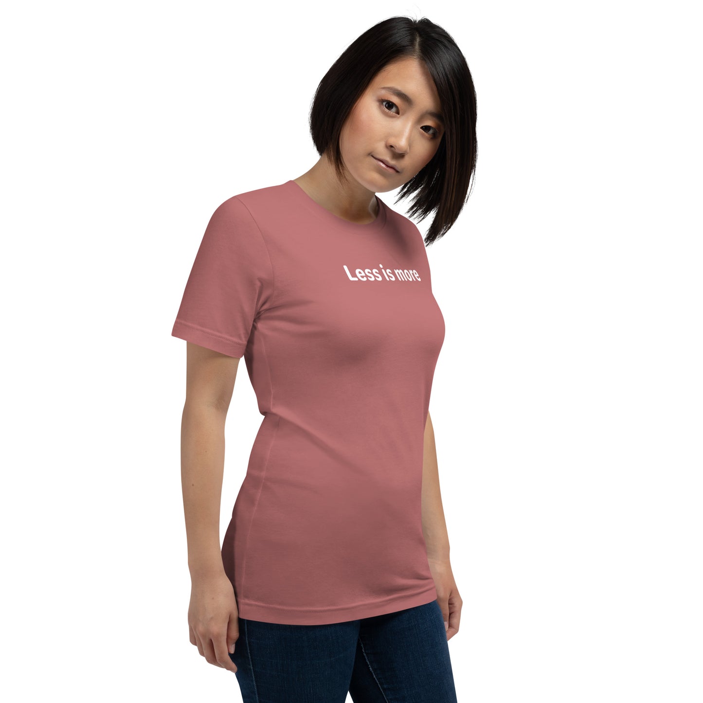 Less is more - White Text - Womens T-Shirt