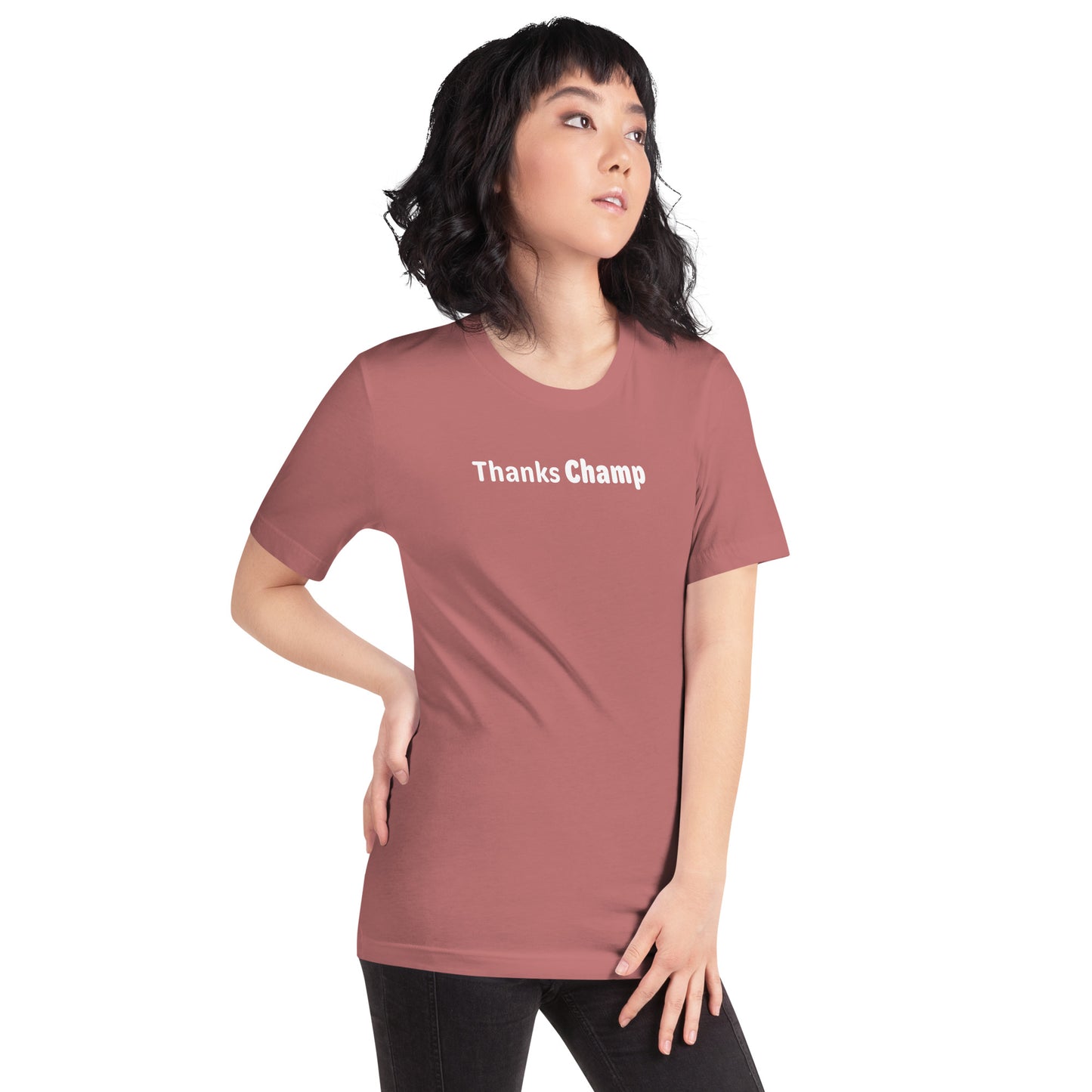 Thanks Champ - White Text - Womens T-Shirt