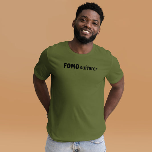 FOMO sufferer - Black Text - Mens T-Shirt