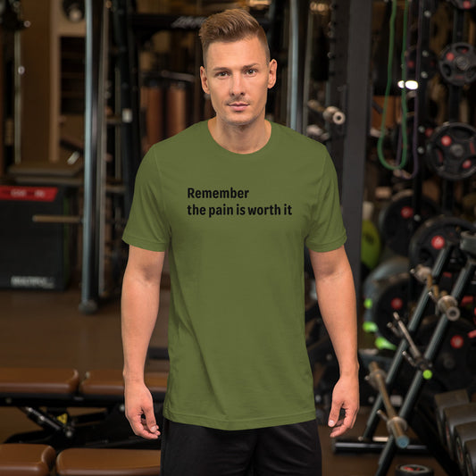 Pain is worth it - Black Text - Mens T-Shirt