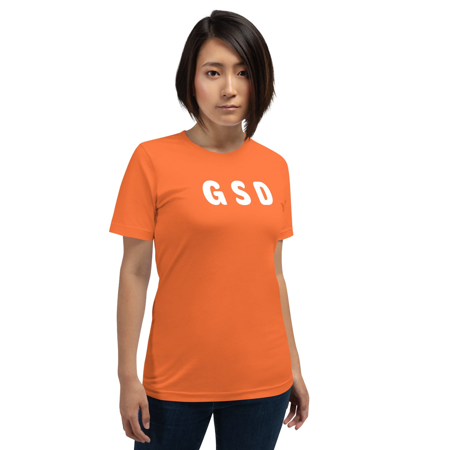 GSD - White Text - Womens T-Shirt