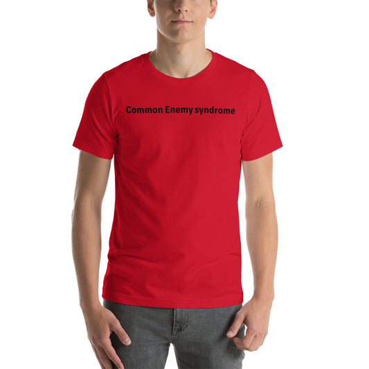 Common Enemy Syndrome - Black Text - Mens T-Shirt