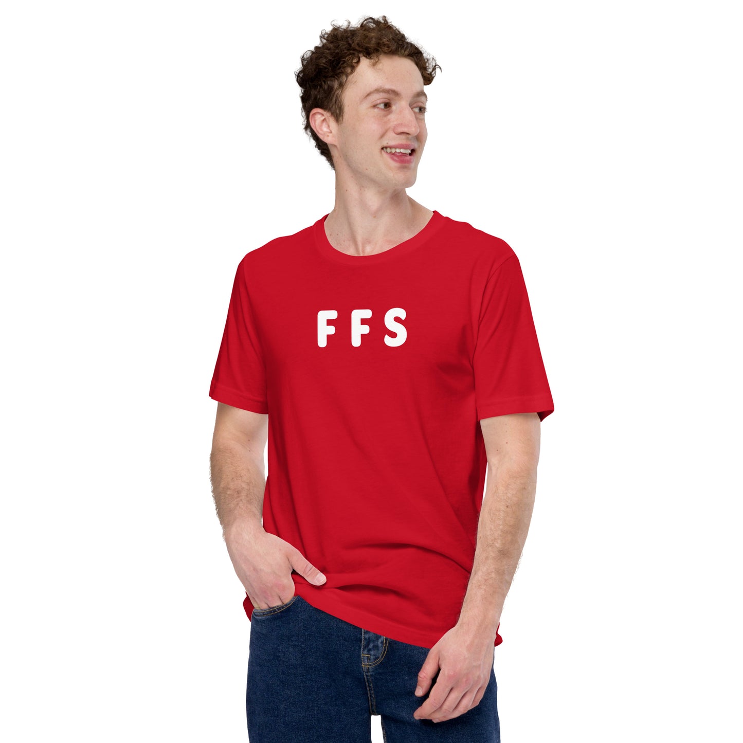 FFS - White Text - Mens T-Shirt