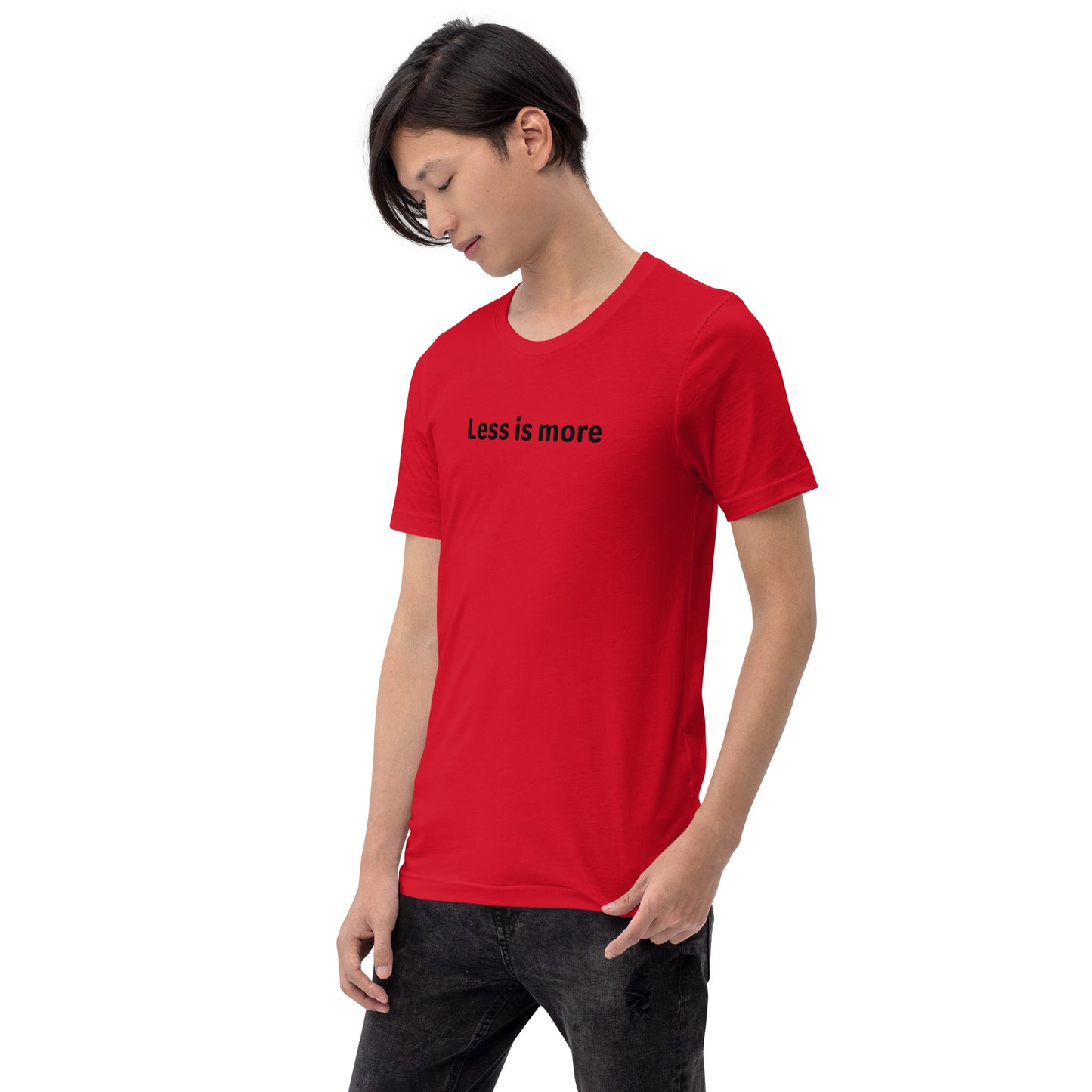 Less is more - Black Text - Mens T-Shirt