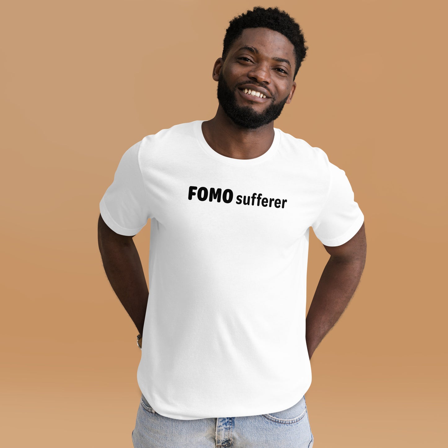 FOMO sufferer - Black Text - Mens T-Shirt