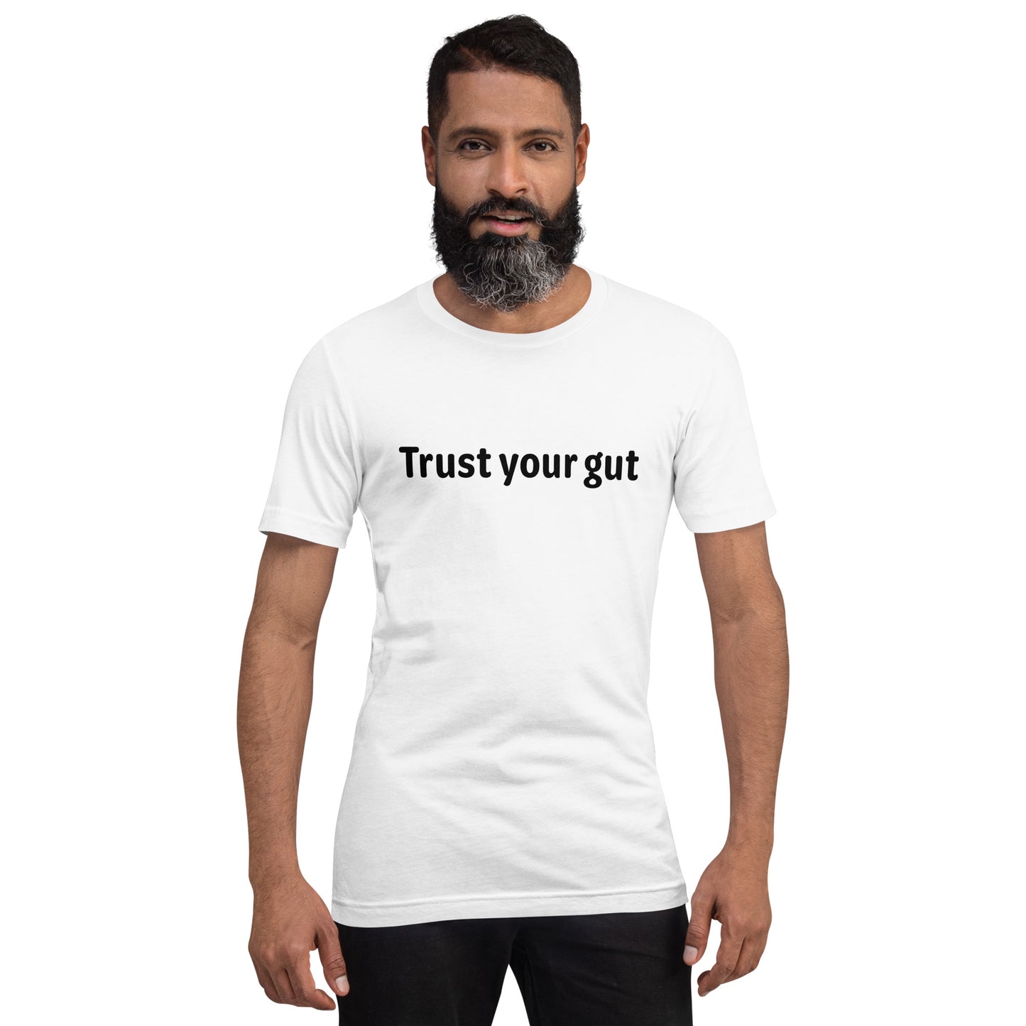 Trust your gut - Black Text - Mens T-Shirt