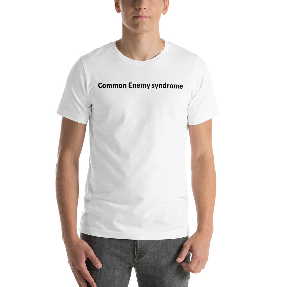 Common Enemy Syndrome - Black Text - Mens T-Shirt