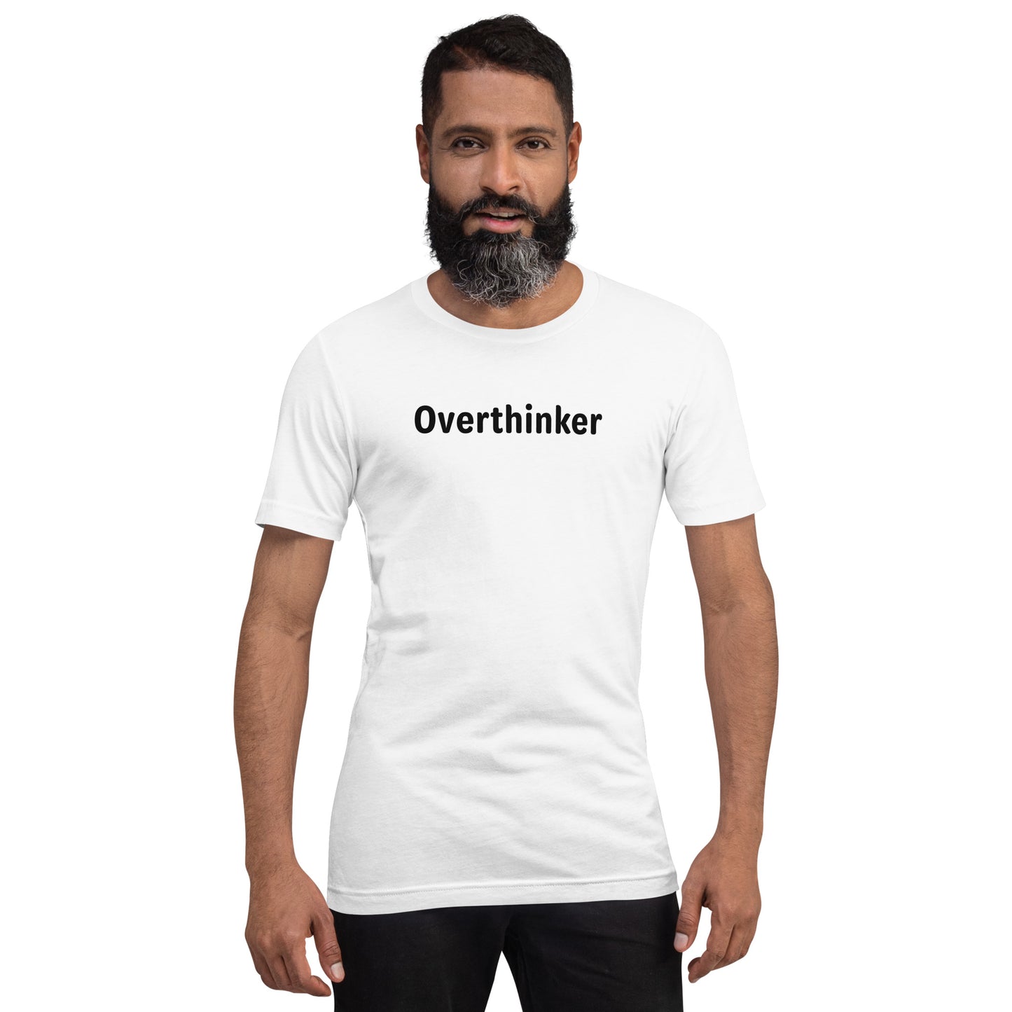 Overthinker - Black Text - Mens T-Shirt