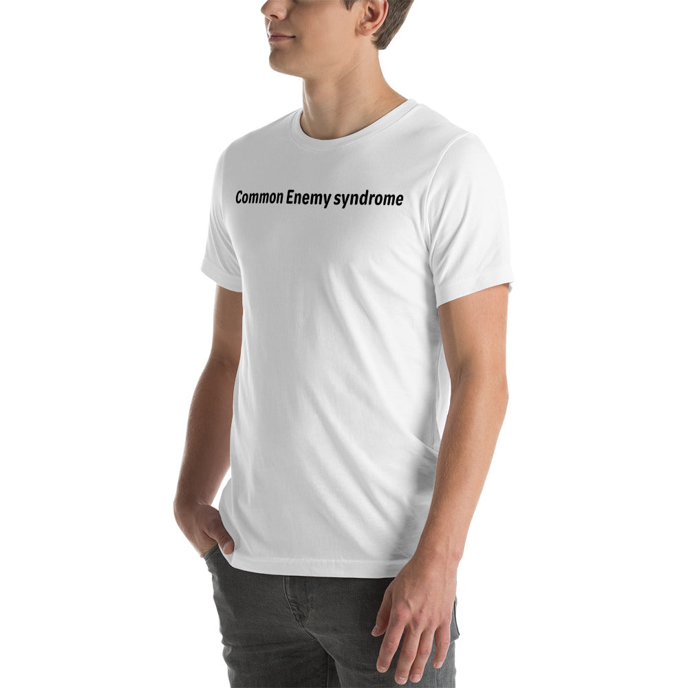 Common Enemy Syndrome - Black Text - Mens T-Shirt