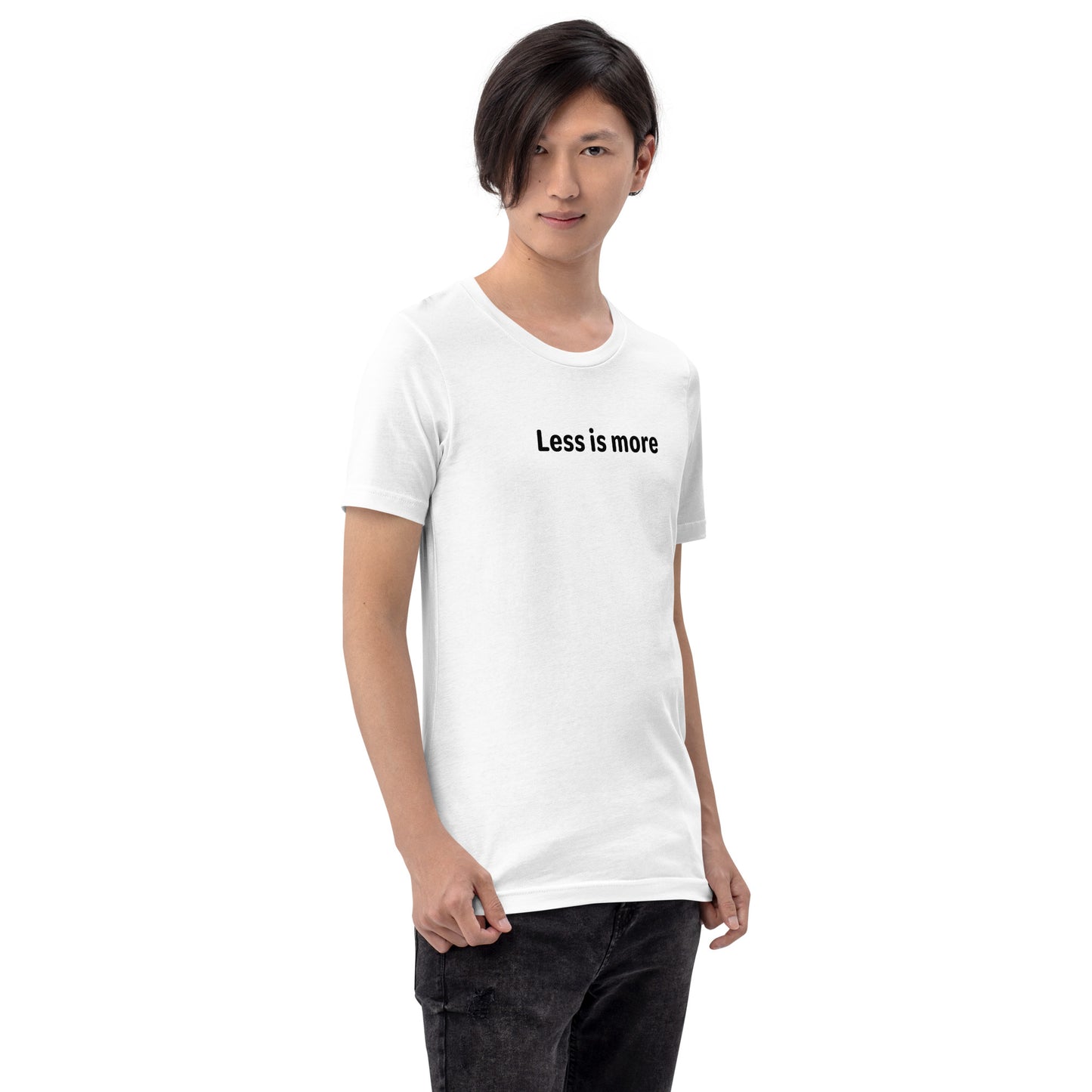 Less is more - Black Text - Mens T-Shirt