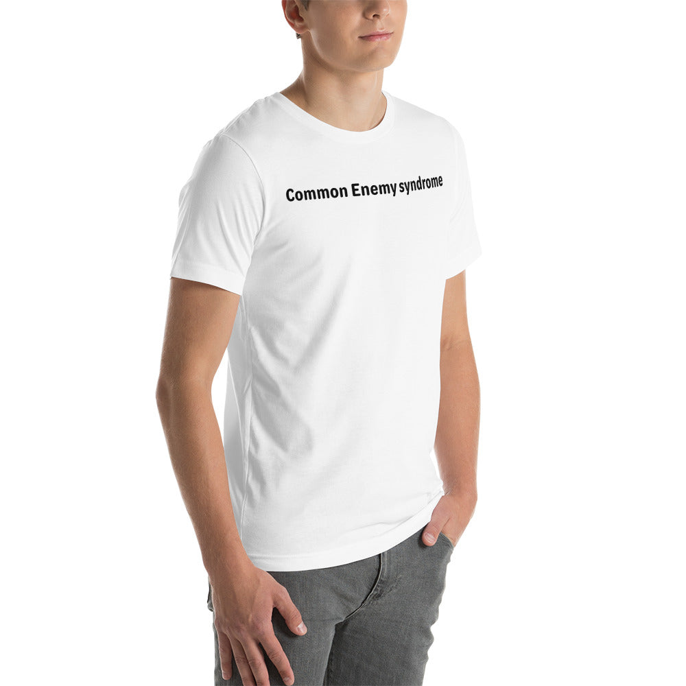 Common Enemy Syndrome - Black Text - Mens T-Shirt